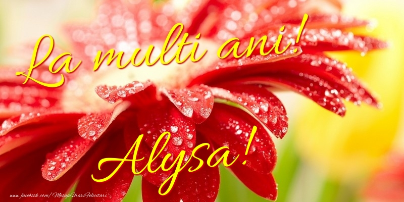 Felicitari de la multi ani - Flori | La multi ani! Alysa