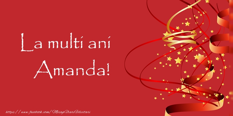 Felicitari de la multi ani - Confetti | La multi ani Amanda!