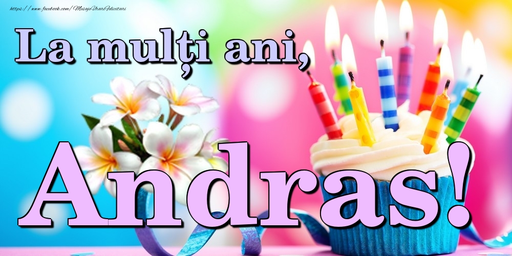 Felicitari de la multi ani - Flori & Tort | La mulți ani, Andras!