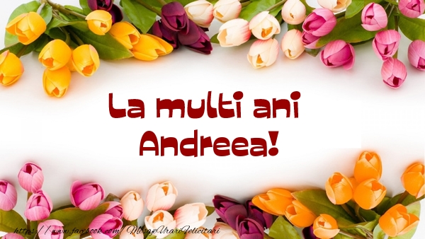 Felicitari de la multi ani - La multi ani Andreea!