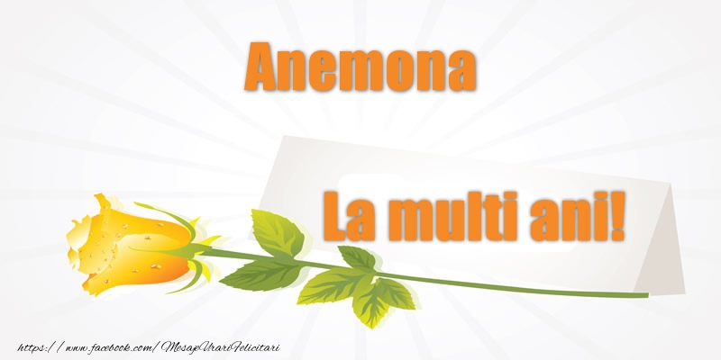 Felicitari de la multi ani - Flori | Pentru Anemona La multi ani!