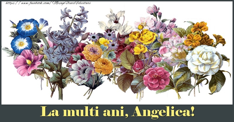 Felicitari de la multi ani - Flori | La multi ani, Angelica!