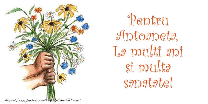 Felicitari de la multi ani - Buchete De Flori | Pentru Antoaneta, La multi ani si multa sanatate!