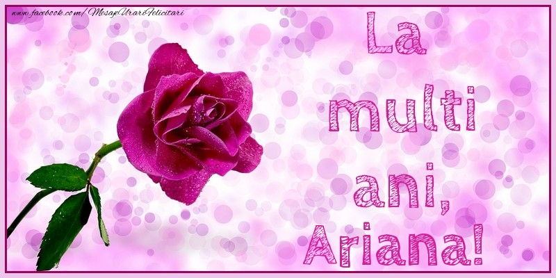 Felicitari de la multi ani - Flori & Trandafiri | La multi ani, Ariana!