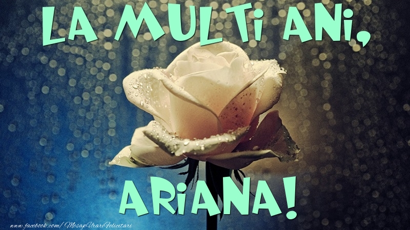 Felicitari de la multi ani - La multi ani, Ariana
