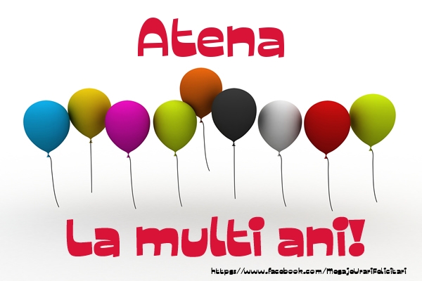 Felicitari de la multi ani - Baloane | Atena La multi ani!