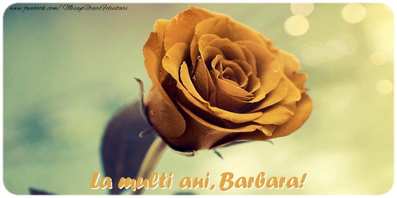 Felicitari de la multi ani - Flori & Trandafiri | La multi ani, Barbara!