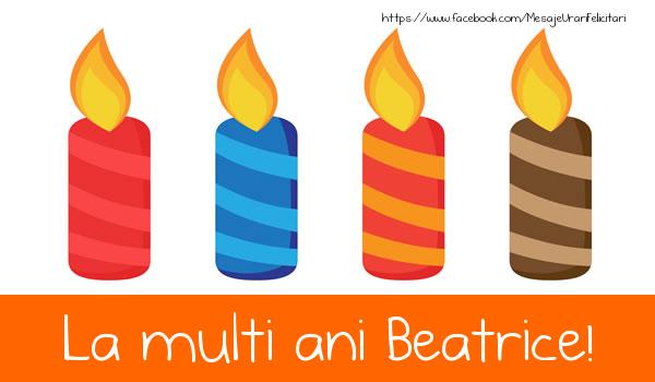 Felicitari de la multi ani - Lumanari | La multi ani Beatrice!