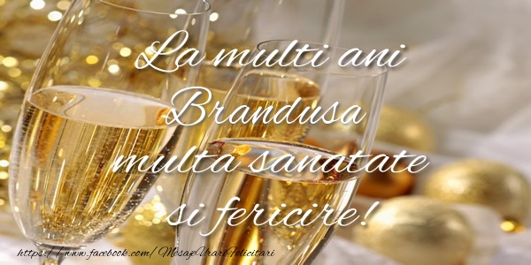 Felicitari de la multi ani - Sampanie | La multi ani Brandusa multa sanatate si fericire!