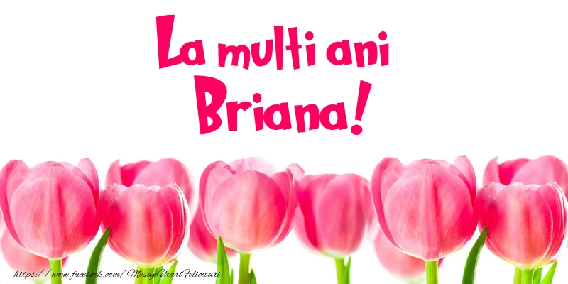 Felicitari de la multi ani - Flori & Lalele | La multi ani Briana!