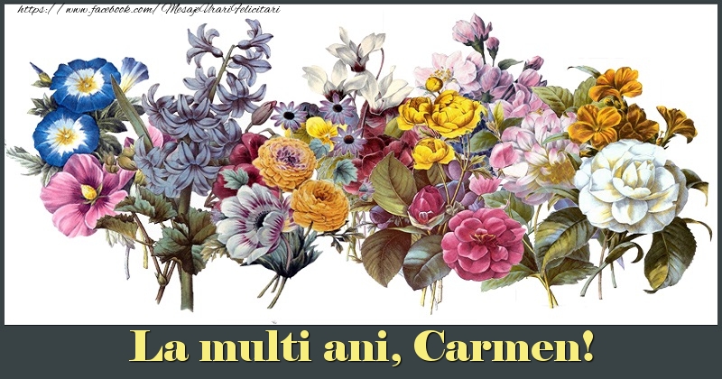Felicitari de la multi ani - Flori | La multi ani, Carmen!