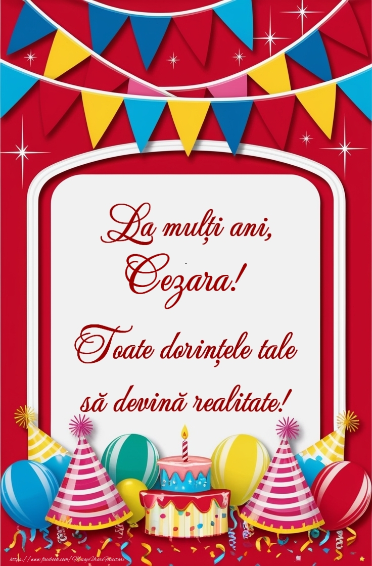 Felicitari de la multi ani -  Tort, baloane la petrecere pentru fete