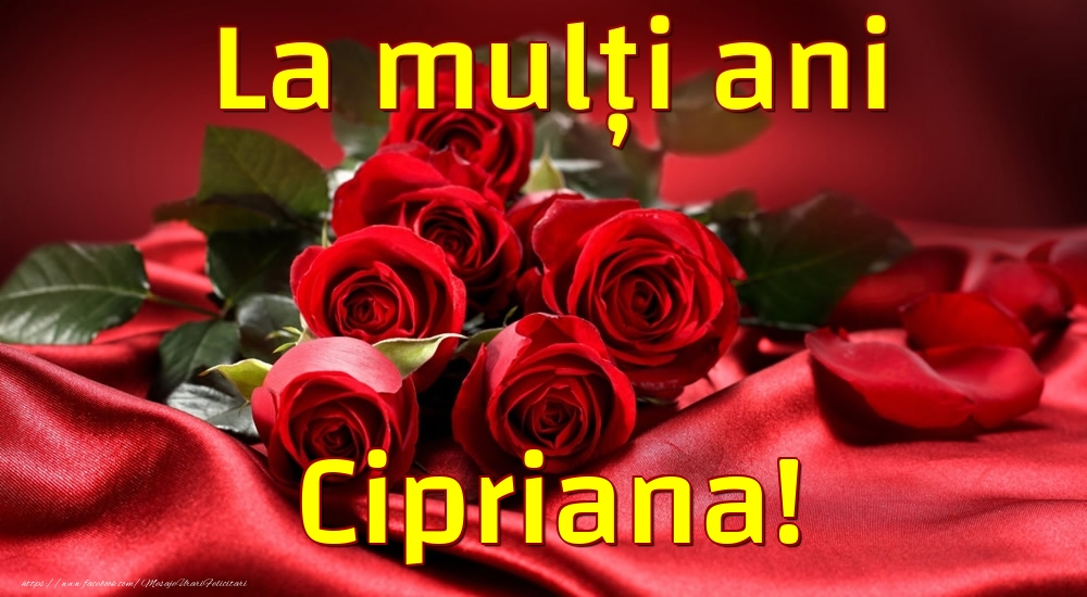 Felicitari de la multi ani - Trandafiri | La mulți ani Cipriana!