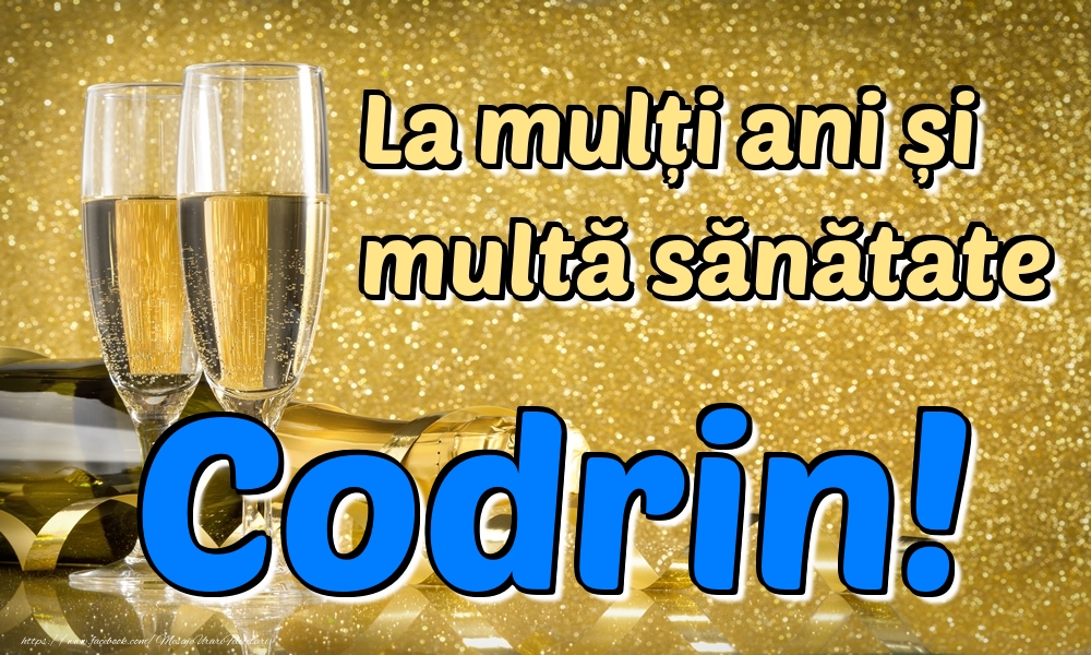 Felicitari de la multi ani - La mulți ani multă sănătate Codrin!