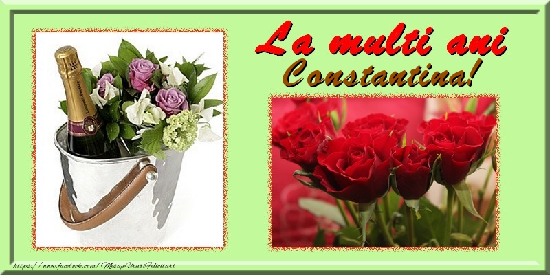 Felicitari de la multi ani - Flori & Trandafiri & 1 Poza & Ramă Foto | La multi ani Constantina