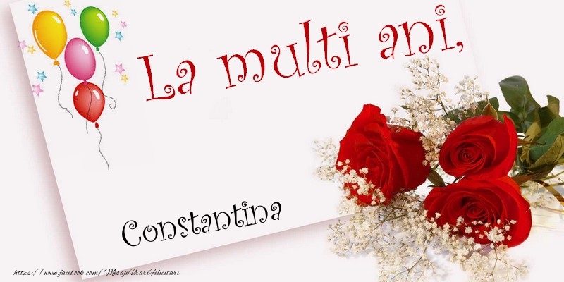 Felicitari de la multi ani - Flori | La multi ani, Constantina