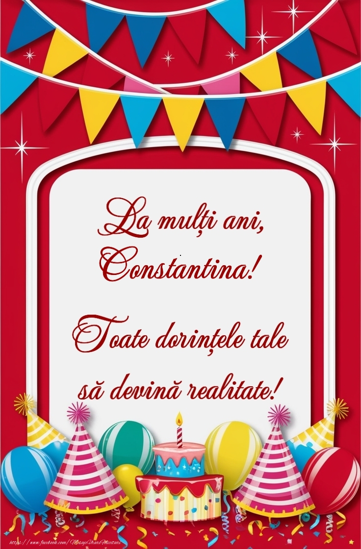 Felicitari de la multi ani -  Tort, baloane la petrecere pentru fete