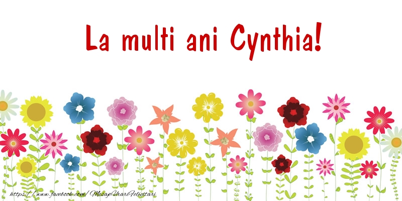 Felicitari de la multi ani - Confetti | La multi ani Cynthia!