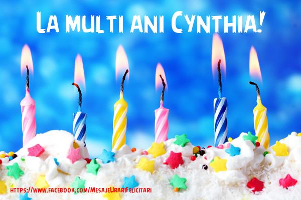 Felicitari de la multi ani - Tort | La multi ani Cynthia!