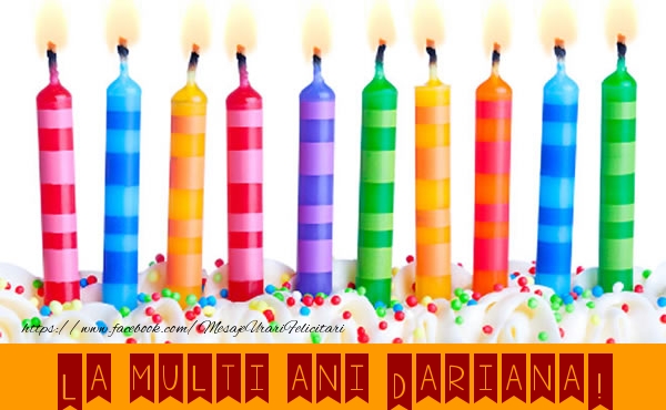 Felicitari de la multi ani - Lumanari | La multi ani Dariana!