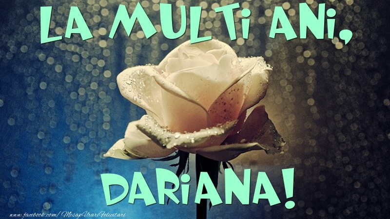 Felicitari de la multi ani - La multi ani, Dariana