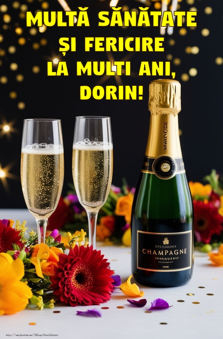 Felicitari de la multi ani - Sampanie | Felicitare personalizata cu nume sarbatorit
