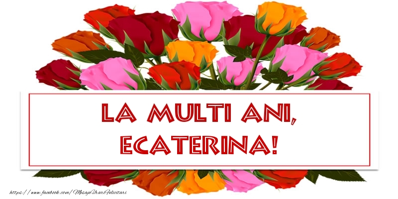 Felicitari de la multi ani - Flori & Trandafiri | La multi ani, Ecaterina!