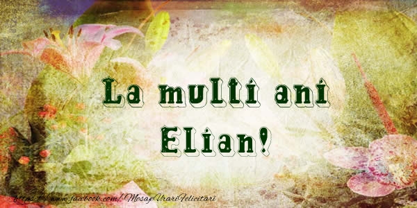Felicitari de la multi ani - Flori | La multi ani Elian!