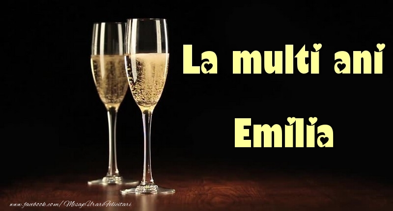 Felicitari de la multi ani - Sampanie | La multi ani Emilia