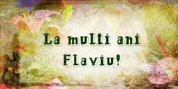 Felicitari de la multi ani - Flori | La multi ani Flaviu!