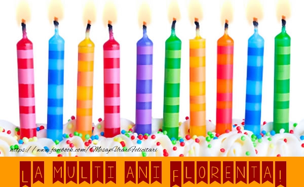 Felicitari de la multi ani - Lumanari | La multi ani Florenta!