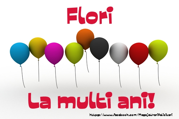 Felicitari de la multi ani - Baloane | Flori La multi ani!