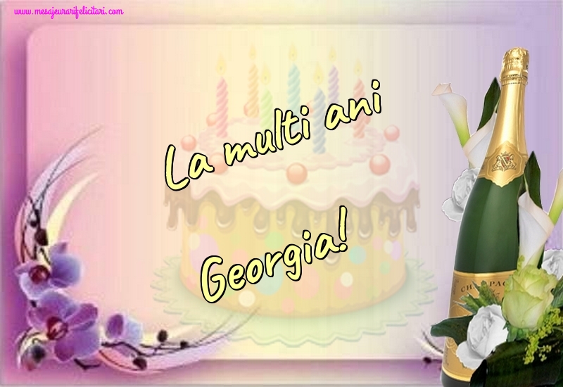 Felicitari de la multi ani - Sampanie | La multi ani Georgia!