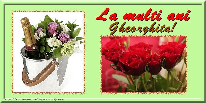 Felicitari de la multi ani - Flori & Trandafiri & 1 Poza & Ramă Foto | La multi ani Gheorghita