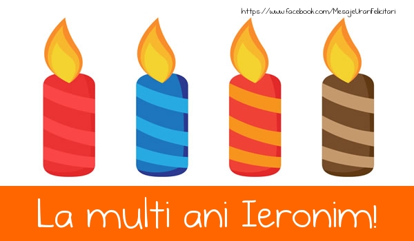 Felicitari de la multi ani - Lumanari | La multi ani Ieronim!