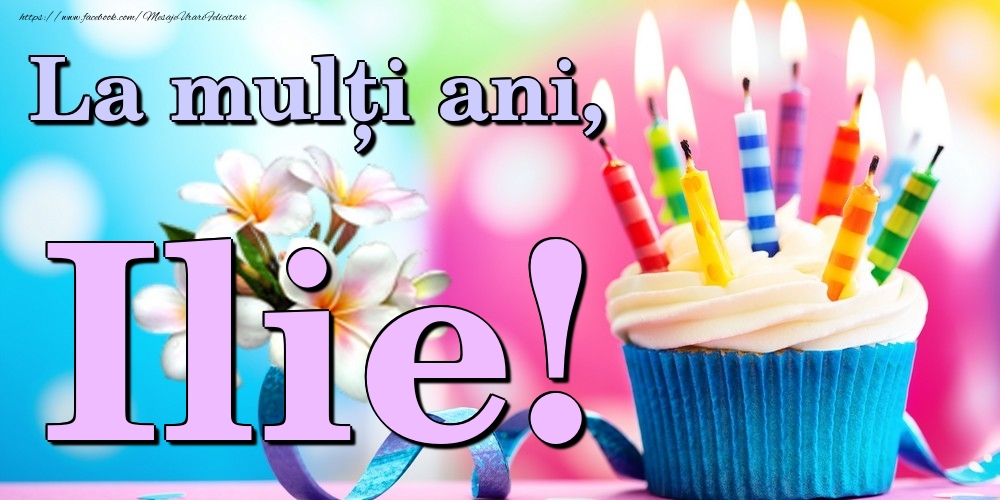 Felicitari de la multi ani - Flori & Tort | La mulți ani, Ilie!