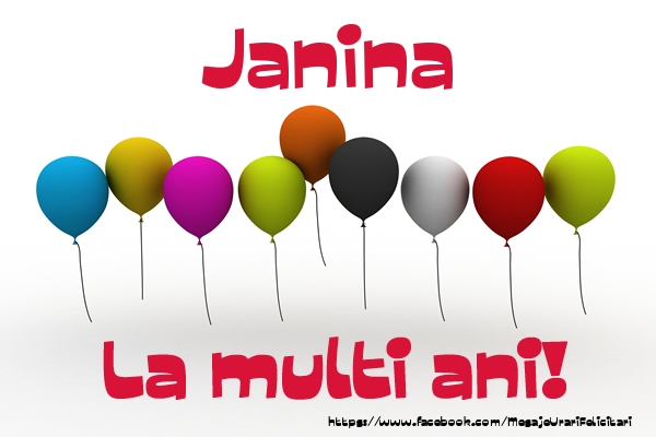 Felicitari de la multi ani - Baloane | Janina La multi ani!