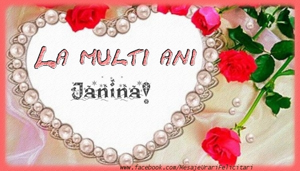 Felicitari de la multi ani - Flori | La multi ani Janina!