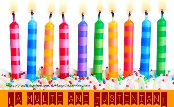 Felicitari de la multi ani - Lumanari | La multi ani Justinian!