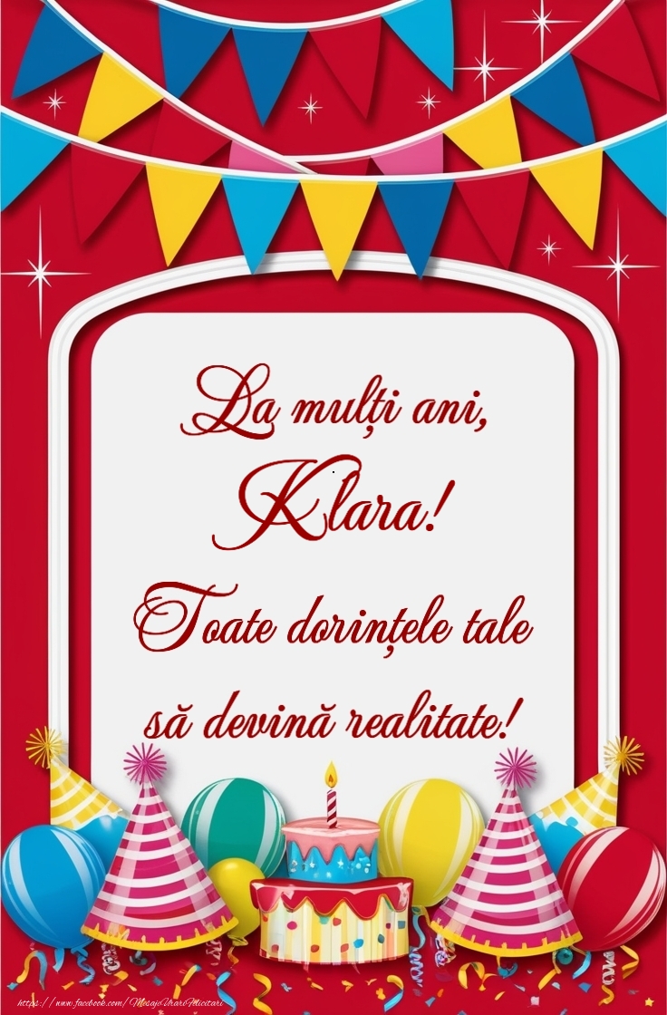 Felicitari de la multi ani -  Tort, baloane la petrecere pentru fete