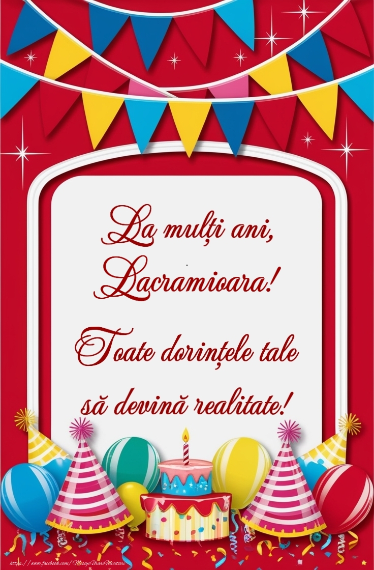 Felicitari de la multi ani -  Tort, baloane la petrecere pentru fete