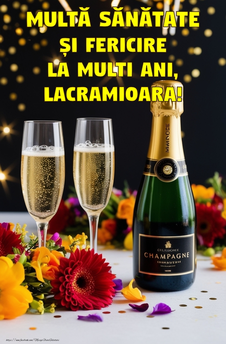 Felicitari de la multi ani - Sampanie | Felicitare personalizata cu nume sarbatorit