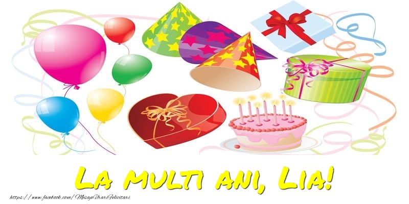 Felicitari de la multi ani - Baloane & Confetti | La multi ani, Lia!