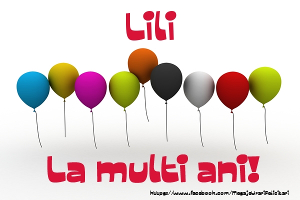 Felicitari de la multi ani - Baloane | Lili La multi ani!