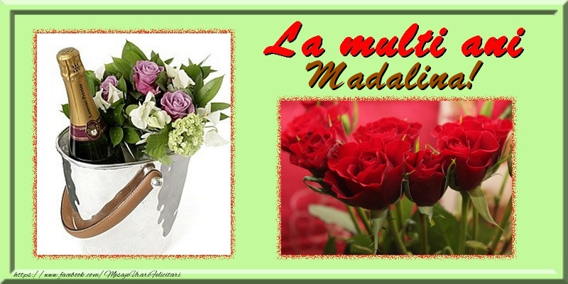 Felicitari de la multi ani - Flori & Trandafiri & 1 Poza & Ramă Foto | La multi ani Madalina