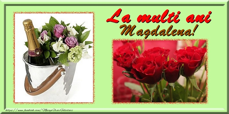 Felicitari de la multi ani - Flori & Trandafiri & 1 Poza & Ramă Foto | La multi ani Magdalena