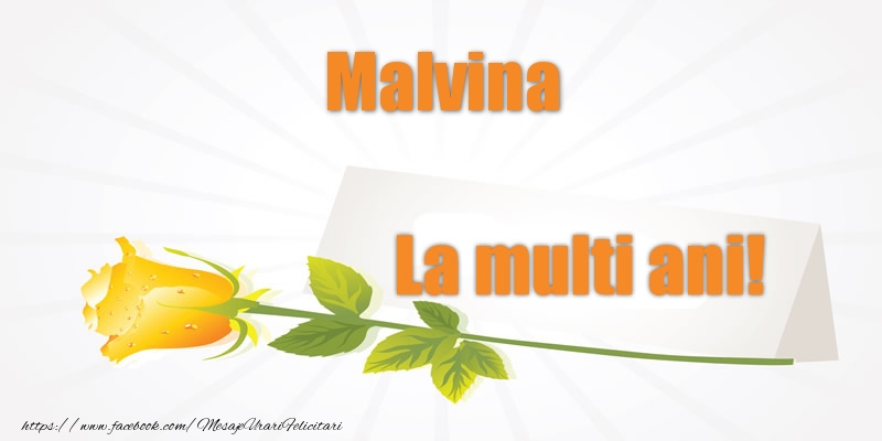 Felicitari de la multi ani - Flori | Pentru Malvina La multi ani!