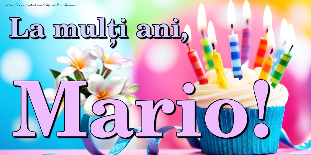 Felicitari de la multi ani - Flori & Tort | La mulți ani, Mario!