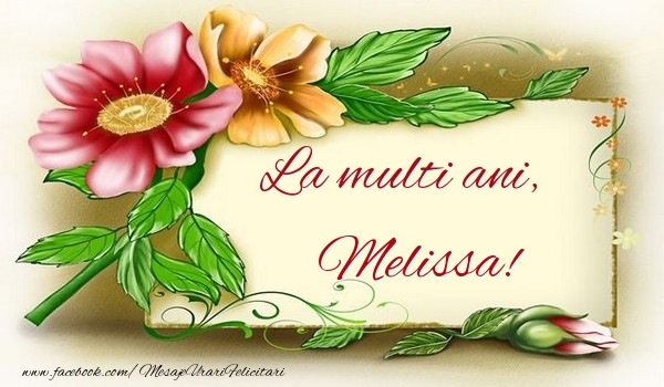 Felicitari de la multi ani - La multi ani, Melissa