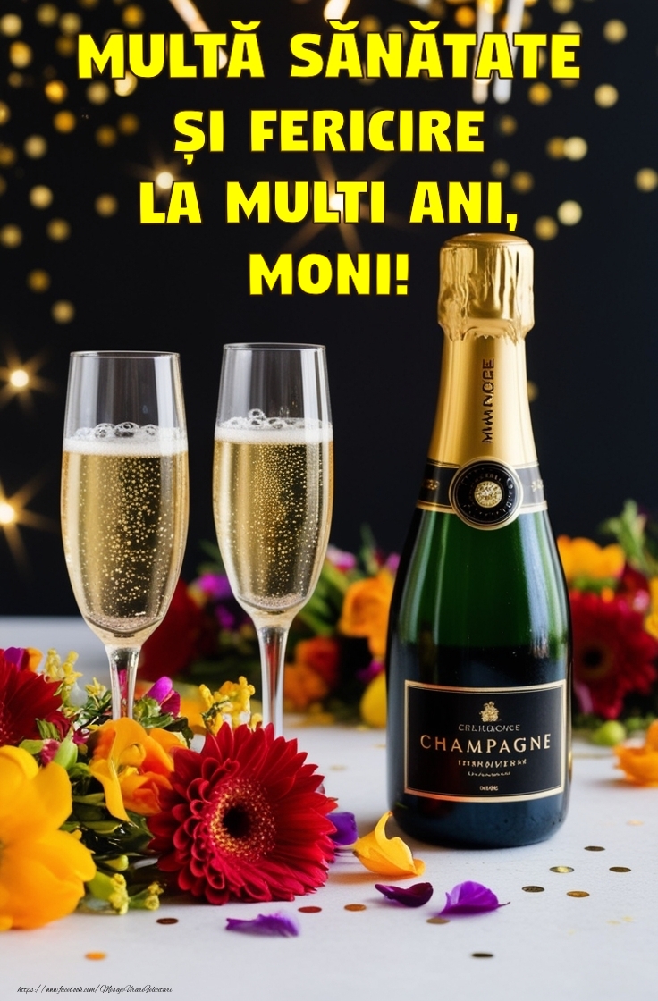 la multi ani moni Felicitare personalizata cu nume sarbatorit